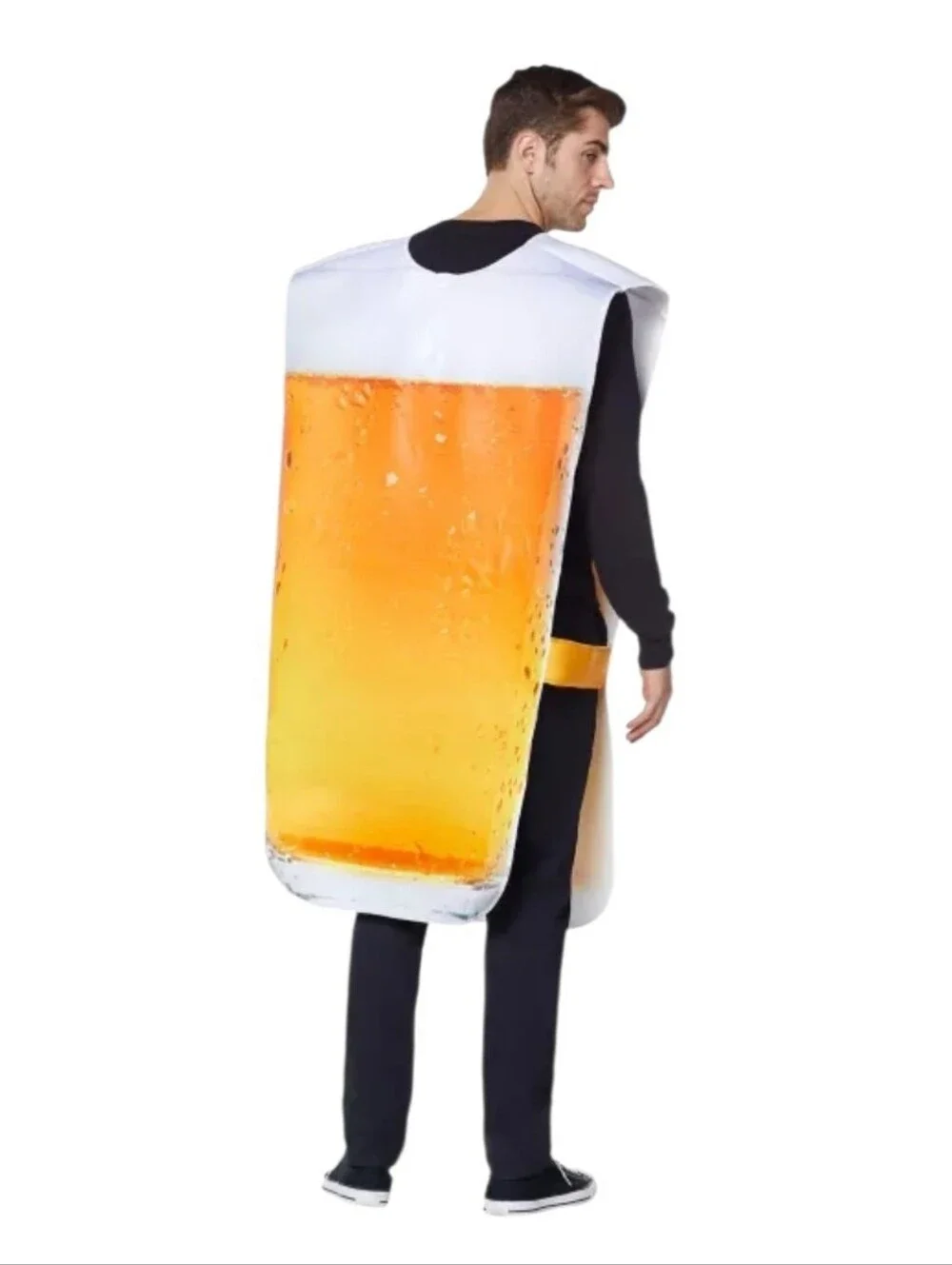 Oktoberfest Adult Pint Glass Beer Cosume | Fun Beer Pint Costume, Amber Yellow - Picture 2 of 5